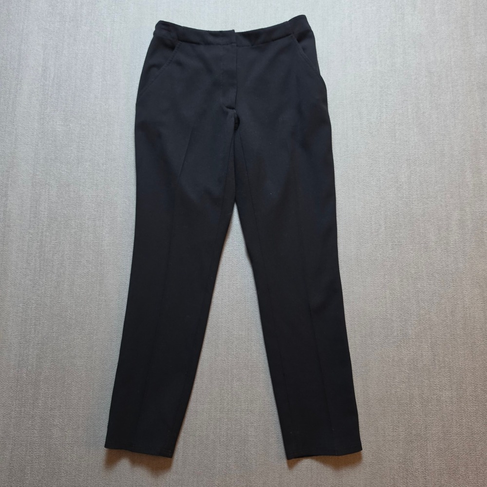 Tracy Reese Dress Pants Women XS Black Twill Slim Leg Trousers
